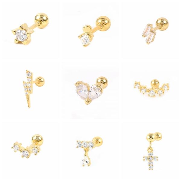 stud canner 925 silver crystal ear piercing earrings for women girls butterfly cross pendientes cartilage wedding gift, Golden;silver
stud canner 925 silver crystal ear piercing earrings for women girls butterfly cross pendientes cartilage wedding gift, Golden;silver