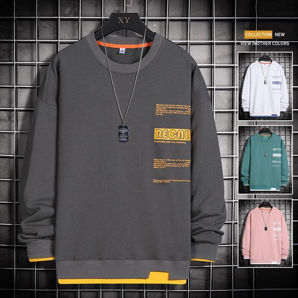 men's hoodies & sweatshirts 2021 autumn round neck mens casual hoodie loose fake two pieces fashion letter printing men sweatshirt, Black
men's hoodies & sweatshirts 2021 autumn round neck mens casual hoodie loose fake two pieces fashion letter printing men sweatshirt, Black