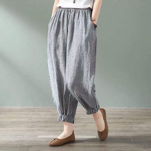 arrival summer arts style women pant loose cotton linen harem all matched casual elastic waist striped plus size s880, Black;white
arrival summer arts style women pant loose cotton linen harem all matched casual elastic waist striped plus size s880, Black;white