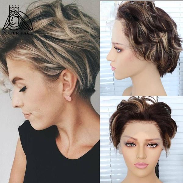 lace wigs poker face 6inch short bob pixie cut human hair t part 1b ombre colored for black women brazilian remy, Black;brown
lace wigs poker face 6inch short bob pixie cut human hair t part 1b ombre colored for black women brazilian remy, Black;brown