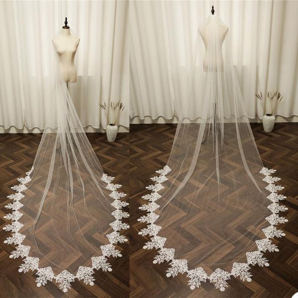 bridal veils long lace appliques wedding veil white ivory cathedral 3 meters bride accessories, Black
bridal veils long lace appliques wedding veil white ivory cathedral 3 meters bride accessories, Black
