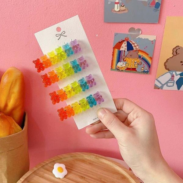 hair accessories 1pc jelly bear colorful clip barrette headwear fashion korea candy color hairpin duckbill for girls, Slivery;white
hair accessories 1pc jelly bear colorful clip barrette headwear fashion korea candy color hairpin duckbill for girls, Slivery;white