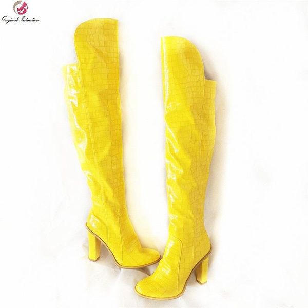 boots women's over the knee fashion patent pu leather square heels side zipper ladies long party women winter shoes yellow, Black
boots women's over the knee fashion patent pu leather square heels side zipper ladies long party women winter shoes yellow, Black