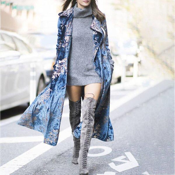 women's trench coats woemn vintage velvet floral print cape fashion double breasted long coat 2021 autumn winter elegant ladies outwear, Tan;black
women's trench coats woemn vintage velvet floral print cape fashion double breasted long coat 2021 autumn winter elegant ladies outwear, Tan;black