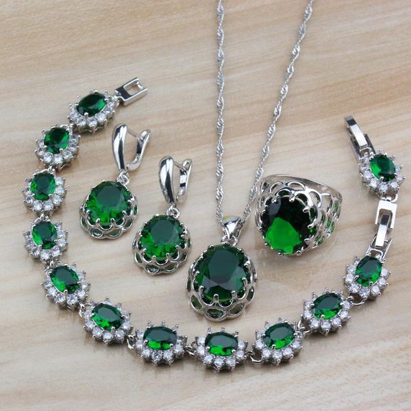 wedding jewelry sets 925 silver with natural stones cz green for women tredny costume dangle earrings/necklace/bracelet and ring, Slivery;golden
wedding jewelry sets 925 silver with natural stones cz green for women tredny costume dangle earrings/necklace/bracelet and ring, Slivery;golden