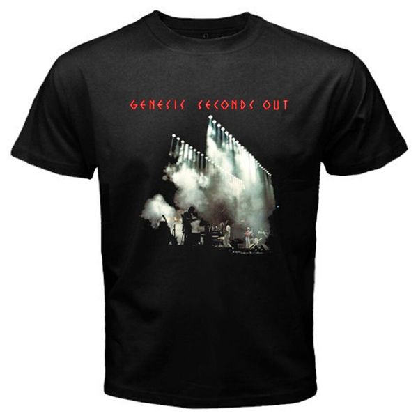 GENESIS Seconds Out Men's Black T-Shirt Size S to 3XL, White;black