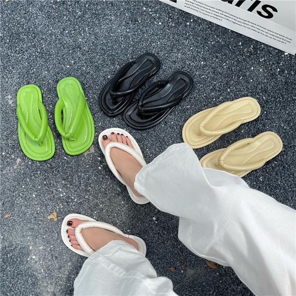 chunky heel summer beach platform flip flops women slides soft sole open toe solid designer sandals slippers, Black
chunky heel summer beach platform flip flops women slides soft sole open toe solid designer sandals slippers, Black
