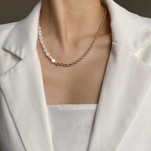 chains irregular pearl choker necklaces for women 2022 vintage geometric pendants gold collar collier femme jewelry, Silver
chains irregular pearl choker necklaces for women 2022 vintage geometric pendants gold collar collier femme jewelry, Silver