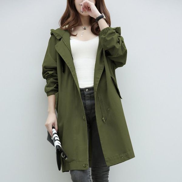 women's trench coats fashion hooded windbreaker women 2021 spring autumn long loose casual jacket female korean solid full sleeve elega, Tan;black
women's trench coats fashion hooded windbreaker women 2021 spring autumn long loose casual jacket female korean solid full sleeve elega, Tan;black