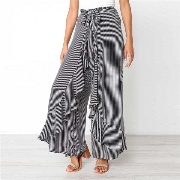 women's pants & capris high waist sashes ruffles wide leg women summer beach trousers chic streetwear sash casual female, Black;white
women's pants & capris high waist sashes ruffles wide leg women summer beach trousers chic streetwear sash casual female, Black;white
