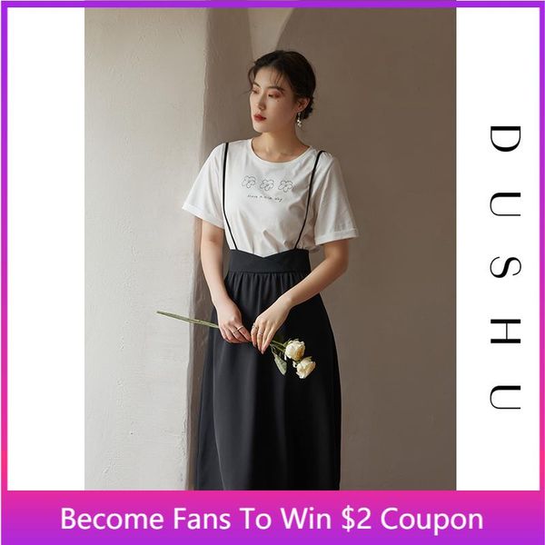 skirts dushu office lady strap black skirt female 2021 summer high waist simple casual a-line for women
skirts dushu office lady strap black skirt female 2021 summer high waist simple casual a-line for women