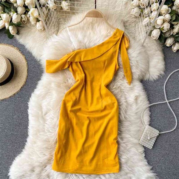 spring temperament fashion vestidos feminine one-shoulder slim slimming folds hip mini dress c378 210506, Black;gray
spring temperament fashion vestidos feminine one-shoulder slim slimming folds hip mini dress c378 210506, Black;gray