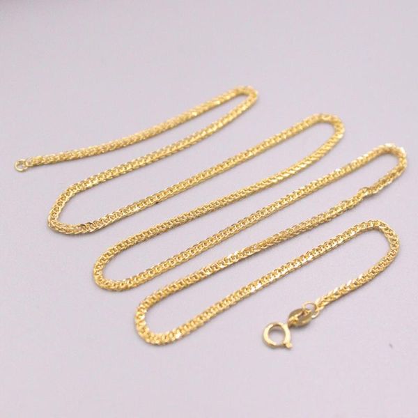 chains 1pcs fine pure au 750 18k yellow gold chain 1.4mm women wheat link necklace 1.8-2.6g, Silver
chains 1pcs fine pure au 750 18k yellow gold chain 1.4mm women wheat link necklace 1.8-2.6g, Silver