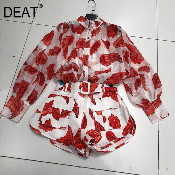 deat summer fashion casual patchwork loose print long lantern sleeve shirt shorts two piece set women sd366 210707, White
deat summer fashion casual patchwork loose print long lantern sleeve shirt shorts two piece set women sd366 210707, White