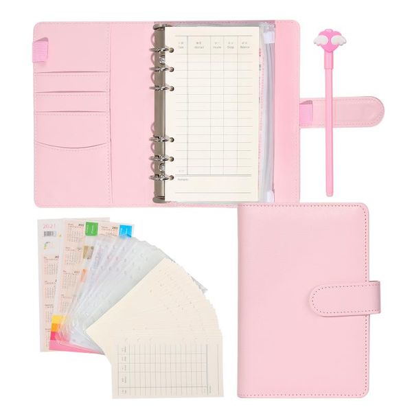 notepads 2021 a6 planner budget book diary schedule binder organizer cash envelope notebook, Purple;pink
notepads 2021 a6 planner budget book diary schedule binder organizer cash envelope notebook, Purple;pink