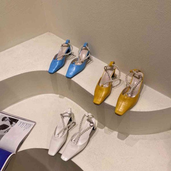 sandals square toe fashion women t strap pearl design thick high heels ankle party slides blue/yellow/black/white h6ey
sandals square toe fashion women t strap pearl design thick high heels ankle party slides blue/yellow/black/white h6ey
