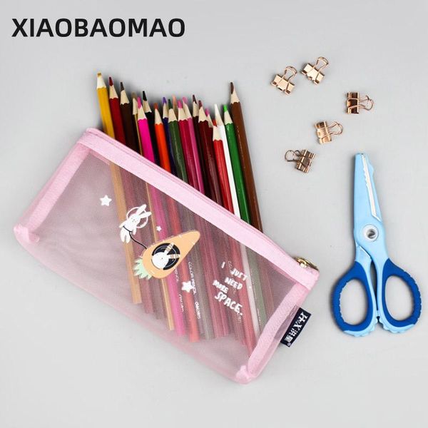 pencil bags kawaii transparent mesh case large-capacity pen cute storage bag for student school supplies stationer
pencil bags kawaii transparent mesh case large-capacity pen cute storage bag for student school supplies stationer