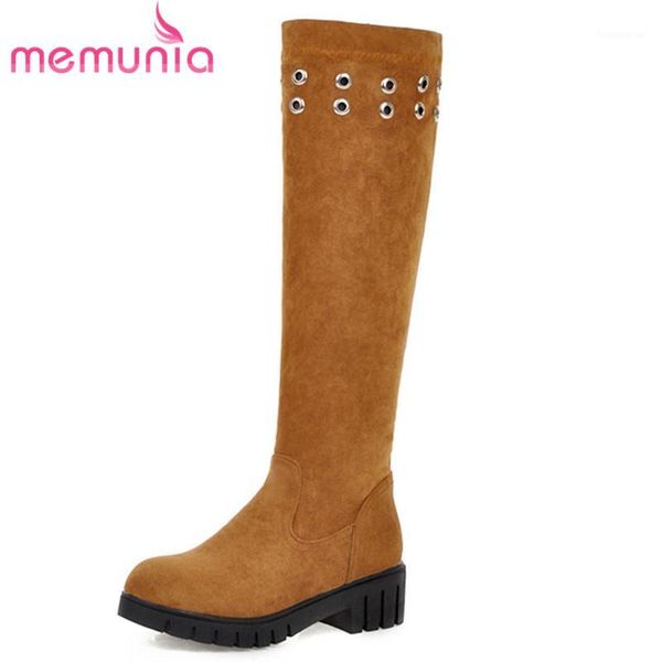 boots memunia 2021 arrival knee high women rivet round toe square heels platform comfortable simple casual shoes woman1, Black
boots memunia 2021 arrival knee high women rivet round toe square heels platform comfortable simple casual shoes woman1, Black