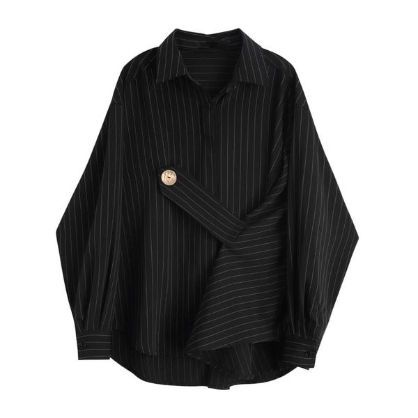 women's blouses & shirts women black striped big size blouse lapel long sleeve bandage loose fit shirt fashion tide spring autumn 2021, White
women's blouses & shirts women black striped big size blouse lapel long sleeve bandage loose fit shirt fashion tide spring autumn 2021, White