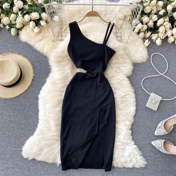 one shoulder strap club bodycon dress hollow out high waist slim fit split summer casual streetwear party vestidos mujer 210603, Black;gray
one shoulder strap club bodycon dress hollow out high waist slim fit split summer casual streetwear party vestidos mujer 210603, Black;gray