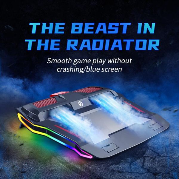 universal gaming lapcooler rgb notebook stand 3000 rpm air flow cooling pad for 12-17 inch adjustable riser pads
universal gaming lapcooler rgb notebook stand 3000 rpm air flow cooling pad for 12-17 inch adjustable riser pads