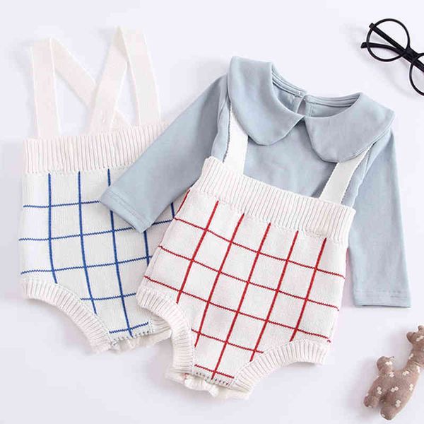 born boys girls grid braces jumpsuits clothes spring autumn baby rompers knitted children 210429, Blue
born boys girls grid braces jumpsuits clothes spring autumn baby rompers knitted children 210429, Blue