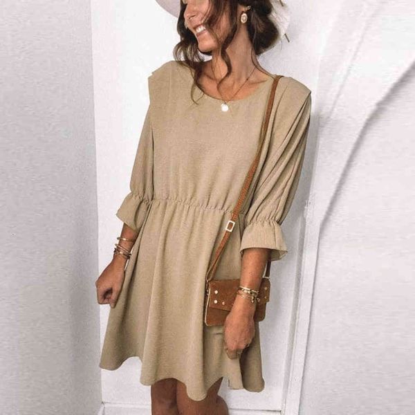casual dresses spring summer women o neck high waist half sleeve mini dress fashion solid color stitching female qczt, Black;gray
casual dresses spring summer women o neck high waist half sleeve mini dress fashion solid color stitching female qczt, Black;gray