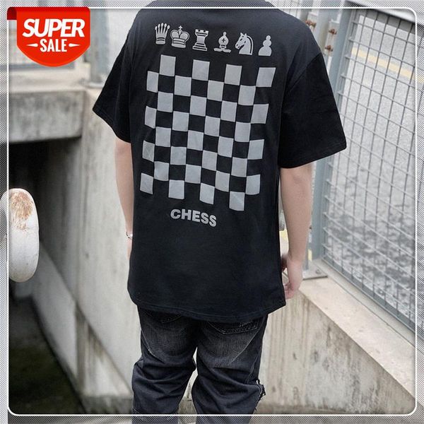 ins checkerboard black and gray printed cotton t-shirt men's short-sleeved oversize loose bottoming shirt #b23t, White;black
ins checkerboard black and gray printed cotton t-shirt men's short-sleeved oversize loose bottoming shirt #b23t, White;black