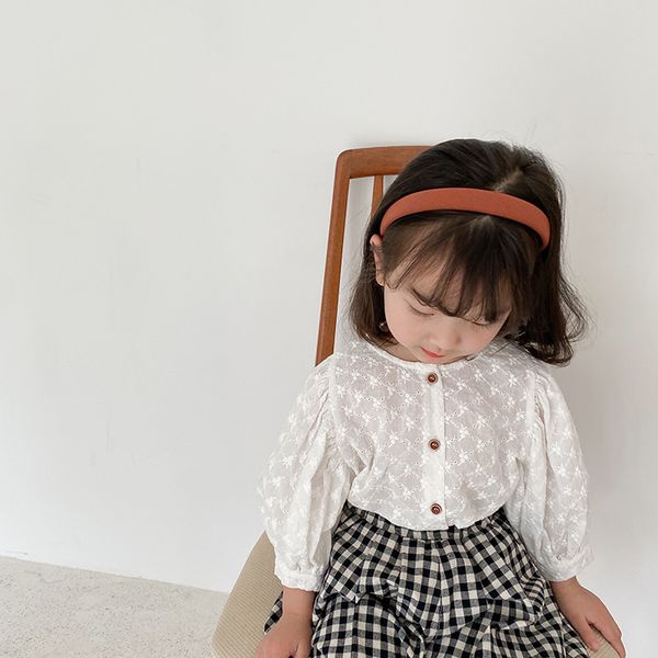 fashion lace embroidery long-sleeved shirts 1-7 years baby girls white casual clothes 210508, White;black
fashion lace embroidery long-sleeved shirts 1-7 years baby girls white casual clothes 210508, White;black