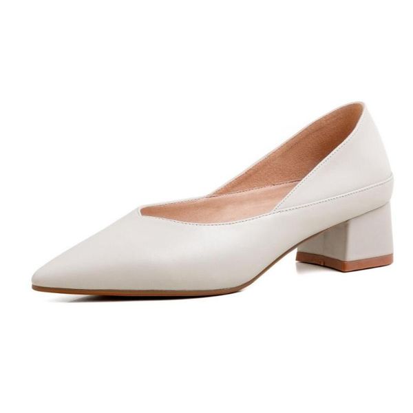 dress shoes spring genuine leather cowhide women's pumps chunky middle heels pointed toe single ladies working, Black
dress shoes spring genuine leather cowhide women's pumps chunky middle heels pointed toe single ladies working, Black