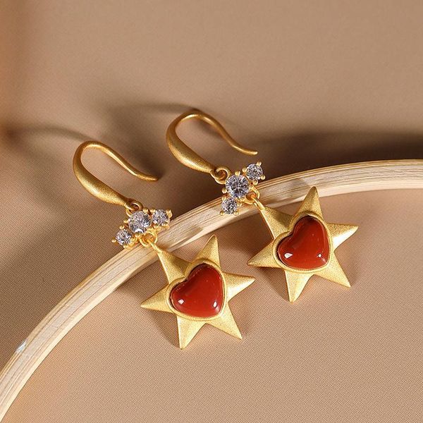 dangle & chandelier silver inlaid red chalcedony creative star love earrings chinese style retro lovely fairy fresh women charm brand jewelr
dangle & chandelier silver inlaid red chalcedony creative star love earrings chinese style retro lovely fairy fresh women charm brand jewelr