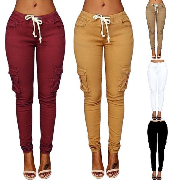 Casual Solid Color Skinny Womens Pant Cargo Pockets Regular Drawstring Sports Joggers Trousers Chic Vintage, Black;white
Casual Solid Color Skinny Womens Pant Cargo Pockets Regular Drawstring Sports Joggers Trousers Chic Vintage, Black;white