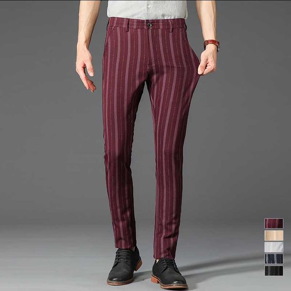 men's pants brand men stripe stretch straight business casual red khaki light gray suits trousers male cargo, Black
men's pants brand men stripe stretch straight business casual red khaki light gray suits trousers male cargo, Black