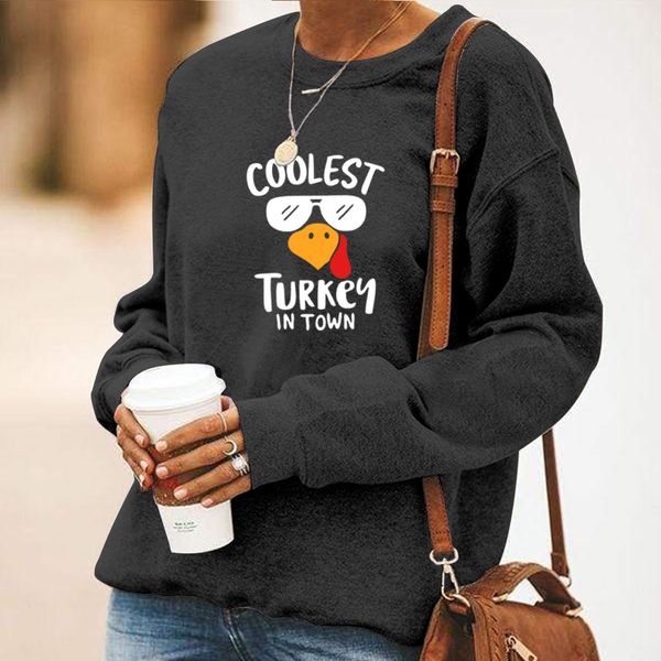2021 autumn wear round neck personalized letter pattern printing leisure long sleeve women's sweater, Black
2021 autumn wear round neck personalized letter pattern printing leisure long sleeve women's sweater, Black