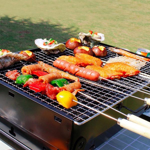 tools & accessories 2pc barbecue grill stainless steel grilling meshes kitchen outdoor camping vegetables fish seafood cooking bbq
tools & accessories 2pc barbecue grill stainless steel grilling meshes kitchen outdoor camping vegetables fish seafood cooking bbq