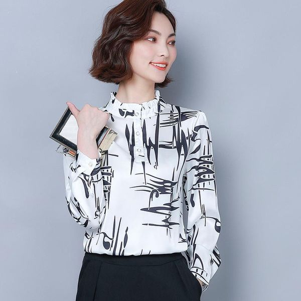 women's blouses & shirts imitation silk shirt women 2021 summer versatile fashion temperament pure color long sleeve foreign style, White
women's blouses & shirts imitation silk shirt women 2021 summer versatile fashion temperament pure color long sleeve foreign style, White