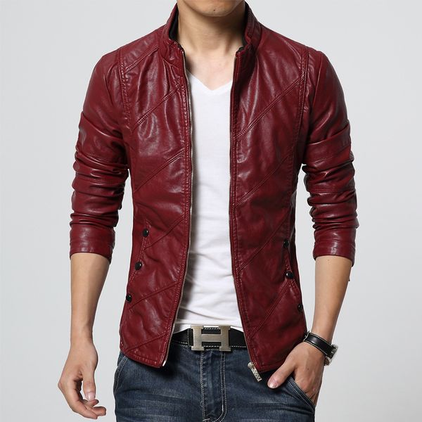 5023 men's PU casual leather jacket large Korean slim fit spring and autumn, Black;brown
5023 men's PU casual leather jacket large Korean slim fit spring and autumn, Black;brown
