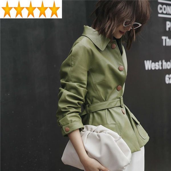 women's leather & faux real green female jacket pu jackets for women spring autumn slim casacos feminino 244 pph477, Black
women's leather & faux real green female jacket pu jackets for women spring autumn slim casacos feminino 244 pph477, Black