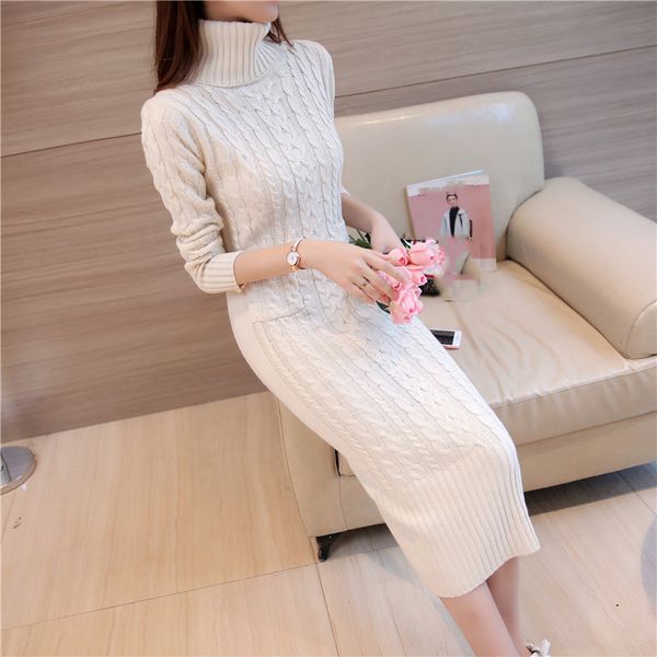 women winter knit dresses 2021 europe long sleeve turtleneck casual slim warm maxi sweater dress plus size womens clothing l-66, White;black
women winter knit dresses 2021 europe long sleeve turtleneck casual slim warm maxi sweater dress plus size womens clothing l-66, White;black