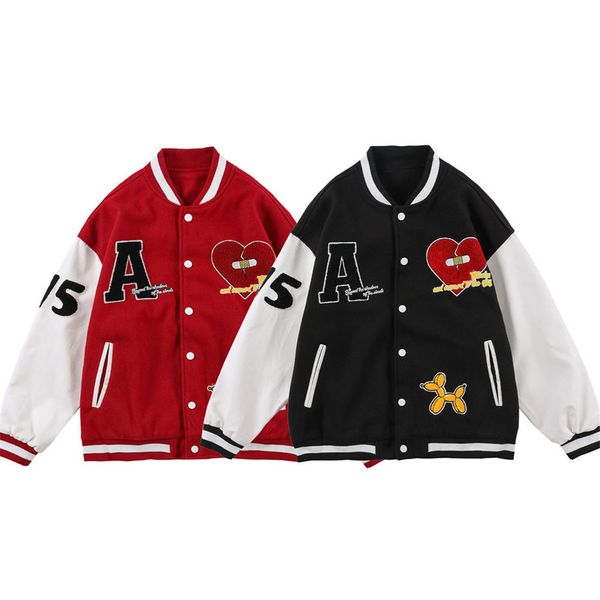 men's hoodies & sweatshirts baseball jacket uniform embroidery flocking letter symbol harajuku casual wear hip hop jacket, Black
men's hoodies & sweatshirts baseball jacket uniform embroidery flocking letter symbol harajuku casual wear hip hop jacket, Black