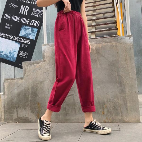 trousers women winter casual pants women's summer thin style loose high waist straight all-match nine-point & capris, Black;white
trousers women winter casual pants women's summer thin style loose high waist straight all-match nine-point & capris, Black;white