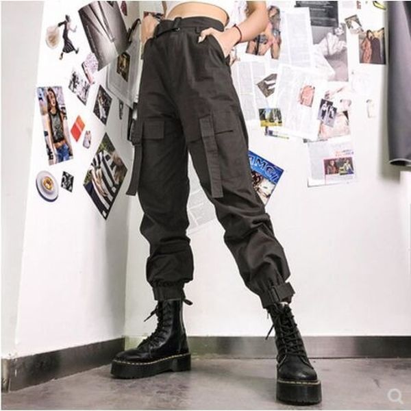 women's pants & capris fashion street buckle cargo loose hip hop slim harem joggers women baggies ankle banded wide leg trousers 6, Black;white
women's pants & capris fashion street buckle cargo loose hip hop slim harem joggers women baggies ankle banded wide leg trousers 6, Black;white