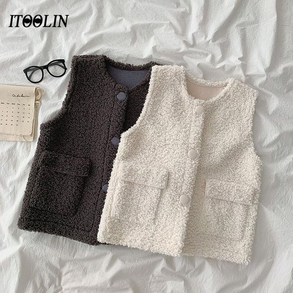 women's vests itoolin sweater vest women lamb wool fur jacket waistcoat woman coats autumn winter 2021 koream fashion sleeveless, Black;white
women's vests itoolin sweater vest women lamb wool fur jacket waistcoat woman coats autumn winter 2021 koream fashion sleeveless, Black;white