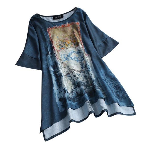 blouse womens casual plus size loose linen short sleeve print button tunic shirt chemise femme women blouses women's & shirts, White
blouse womens casual plus size loose linen short sleeve print button tunic shirt chemise femme women blouses women's & shirts, White