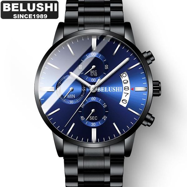 wristwatches blue black fashion men's quartz watch chronograph sport men watches full steel waterproof clock male wristwatc, Slivery;brown
wristwatches blue black fashion men's quartz watch chronograph sport men watches full steel waterproof clock male wristwatc, Slivery;brown