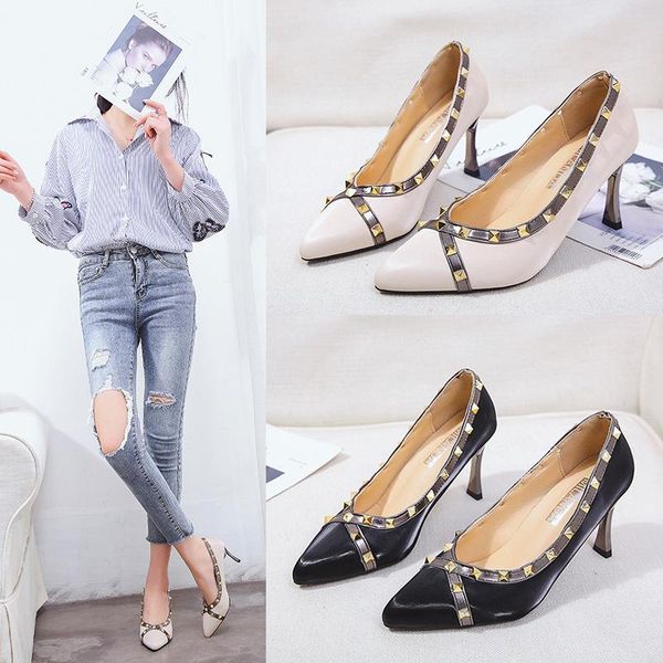 dress shoes 2021 spring and autumn style pointed head shallow rivet high heel single fashion ol office large size, Black
dress shoes 2021 spring and autumn style pointed head shallow rivet high heel single fashion ol office large size, Black