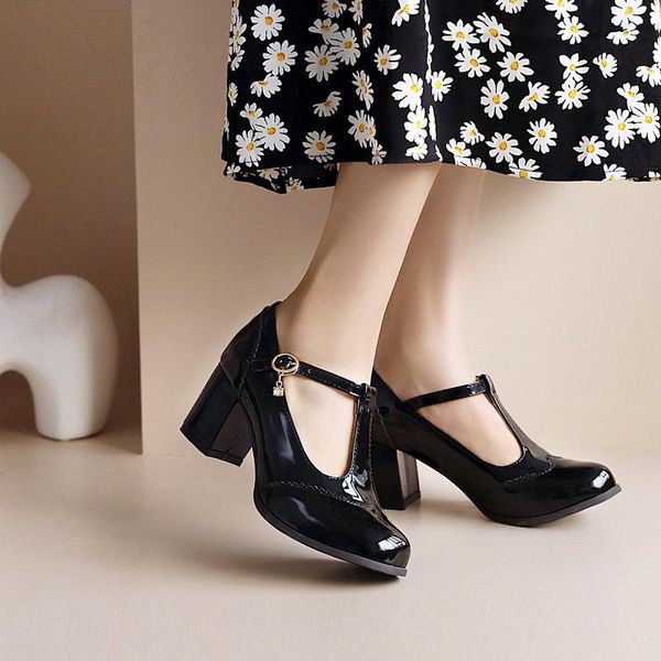 women high heel pumps round toe office wedding shoes simple buckle summer platform heels dress, Black
women high heel pumps round toe office wedding shoes simple buckle summer platform heels dress, Black