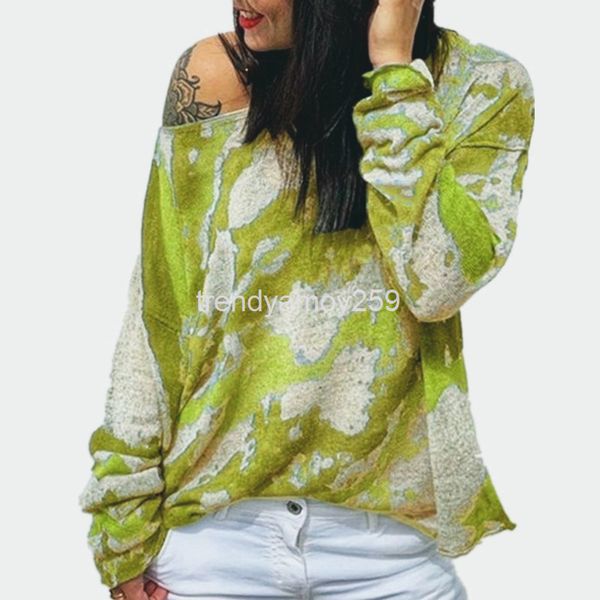 women's t-shirt fashion autumn winter series women's round neck loose tie dyed long sleeve sweater, White
women's t-shirt fashion autumn winter series women's round neck loose tie dyed long sleeve sweater, White