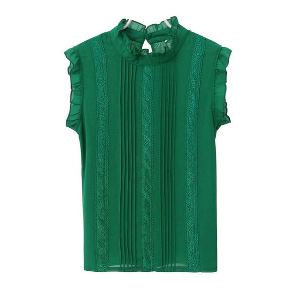 women's blouses & shirts nanabubu summer lady lace hollow patchwork chiffon blouse stand collar sleeveless ruffle women causal s-x, White
women's blouses & shirts nanabubu summer lady lace hollow patchwork chiffon blouse stand collar sleeveless ruffle women causal s-x, White