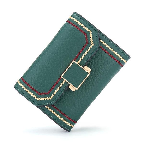 card holders fashion stitching clamshell mini female holder genuine leather organ small wallets for women luxury designer, Brown;gray
card holders fashion stitching clamshell mini female holder genuine leather organ small wallets for women luxury designer, Brown;gray
